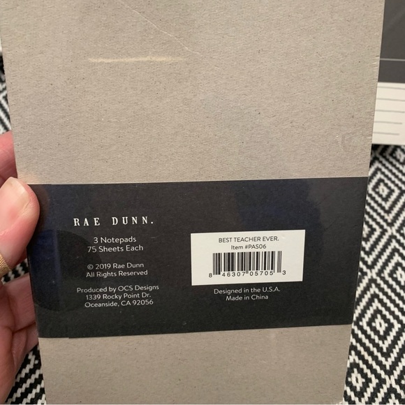 Rae Dunn | Notepad Set Best Teacher Ever List To Do NEW! - Picture 3 of 3